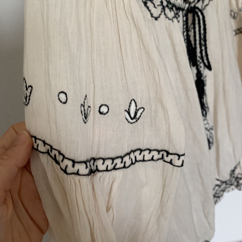 Spell Folklore boho Top in Ivory S preowned - Picture 14 of 15